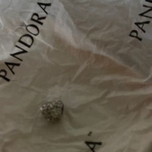 Pave heart with tiny white flowers fits pandora not a pandora product